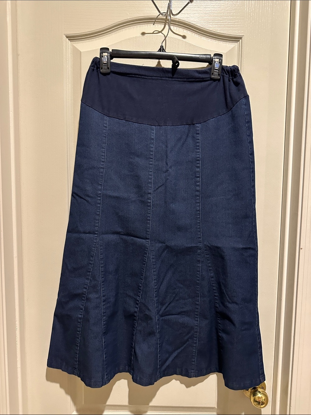 Classic Navy A-Line Panel Skirt Maternity skirt modest Apostolic